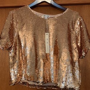 Rose Gold sequin tops from Bella Rose Botique.